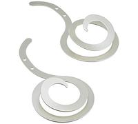 Gardinia Lumaca Decorativa in Acciaio, 1,2 x 25 cm, 2 Pezzi, Colore: Argento Opaco, Steel, 1.2 x 25 cm, 2 unità