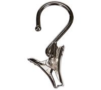 Gardinia Ganci con Clip per Set con Cavo per Tenda, 20 Pezzi, Metallo, Nichel