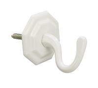 Gardinia Ganci Decorativi, Classico, 2 Pezzi, Fermatenda, Lunghezza: 4 cm, Ø 38 mm, Metallo, Bianco