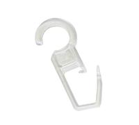 Gardinia Ganci Pieghevoli per Anelli per Tende, per Ø 25 mm e Ø 28mm, 10 Pezzi, Plastica, Trasparente