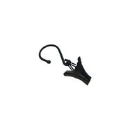 GARDINIA Gancio a Uncino per Cavi per Tende, con Clip, per Tende e Tendaggi, 20 Pezzi, Metallo, Nero Opaco