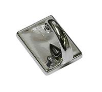 Gardinia Gancio fermatenda Autoadesivo, 2 Pezzi, per Fermare e drappeggiare Le Tende, Lunghezza: 2,5 cm, Plastica, Cromato