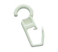 Gardinia Gancio Pieghevole per Anelli per Tende, 10 Pezzi, Plastica, Bianco