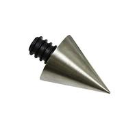 Gardinia Manopola terminale per binari per Tende, Cono terminale, Serie New York, Metallo, Acciaio Inox, Ø 12 mm