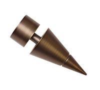 Gardinia Manopole terminali per binari per Tende, 2 x Sfera, Serie Windsor, Metallo, Bronzo, Ø 25 mm