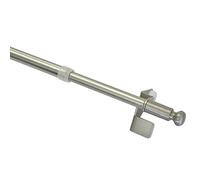 GARDINIA Morsetto di chiusura, Allungabile, Assemblaggio senza viti e forature, Press&Go a sfera, Diametro 8/10 mm, Lunghezza 80-110 cm, Metallo, Effetto acciaio inox