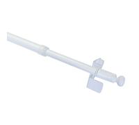 Gardinia Morsetto di Chiusura, Allungabile, Assemblaggio Senza Viti e forature, Press&Go a Sfera, Diametro 8/10 mm, Lunghezza 80-110 cm, Metallo, Bianco