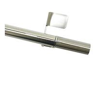 Gardinia Morsetto di Chiusura, Allungabile, Assemblaggio Senza Viti e forature, Press&Go cilindrico, Diametro 8/10 mm, Lunghezza 30-50 cm, Metallo, Effetto Acciaio Inox