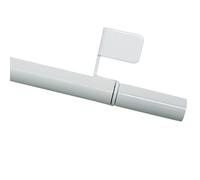 GARDINIA Morsetto di chiusura, Allungabile, Assemblaggio senza viti e forature, Press&Go cilindrico, Diametro 8/10 mm, Lunghezza 50-80 cm, Metallo, Bianco