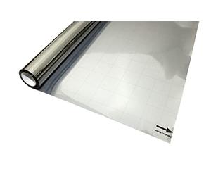 GARDINIA Pellicola a Specchio ad Adesione Statica, Protezione da Sguardi Indiscreti e dal Sole, Protezione UV, 100% PVC, 45 x 150 cm, Argento
