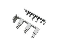 Gardinia Pezzo terminale con Intaglio per 3 binari, 2 Pezzi, Serie Atlanta, plastica, Argento