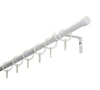 Gardinia Set Bastone per Tende cap 1 Binario Ø 19/16 mm, Estensibile su Entrambi i Lati, Bianco, 180-310 cm