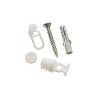 Gardinia Set di Accessori per binari per Tende, Anelli avvolgibili, Serrature, coperture e fissaggi, Bianco