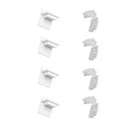 GARDINIA Set di montaggio per Concept plissettature e plissees a nido d'ape, supporto adesivo e piegato, senza foratura, plastica, bianco