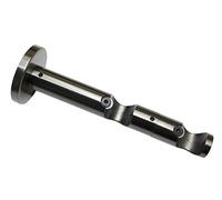 (TG. 8x8x0.1 cm) Gardinia 10011155 Supporto Aperto a Doppio Binario per Asta, Me