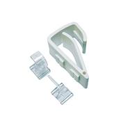 Gardinia Supporto a Incastro Easy Click per Bacchette per Tendine e Tende da bistrot, 2 Pezzi, Montaggio Senza Trapano né Viti, Plastica, Bianco