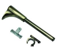 Gardinia Supporto a Muro Universale, incl. Adattatore ad Anello o a T, Attacco a Parete, per bastoni per Tende, Linea Memphis