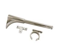 Gardinia Supporto a Muro Universale, incl. Adattatore ad Anello o a T, Attacco a Parete, per bastoni per Tende, Linea Memphis