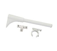 Gardinia Supporto a Muro Universale, incl. Adattatore ad Anello o a T, Attacco a Parete, per bastoni per Tende, Linea Memphis