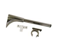 Gardinia Supporto a Muro Universale, incl. Adattatore ad Anello o a T, Attacco a Parete, per bastoni per Tende, Linea Memphis