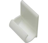 Gardinia Supporto Adesivo a Gancio per Bacchette per Tendine, 1 Paio, Autoadesivo, Ø 11-12 mm, Plastica, Bianco