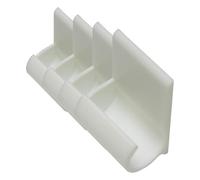 Gardinia Supporto Adesivo a Gancio per Bacchette per Tendine, 1 Paio, Autoadesivo, Ø 11-12 mm, Plastica, Bianco (Confezione da 4)