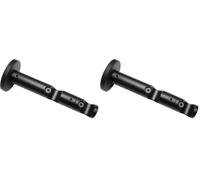 Gardinia Supporto Combinato Doppio con Base in Metallo per bastoni per Tende, 2 binari, Aperto, incl. Materiale di Montaggio (Confezione da 2)