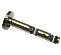 Gardinia Supporto Combinato Doppio con Base in Metallo per bastoni per Tende, 2 binari, Aperto, incl. Materiale di Montaggio