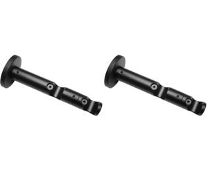 Gardinia Supporto Combinato Doppio con Base in Metallo per bastoni per Tende, 2 binari, Aperto, incl. Materiale di Montaggio (Confezione da 2)