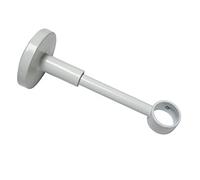 Gardinia 11268 Supporto Chiuso per Asta, Metallo, Bianco, 12x12x0.1 cm