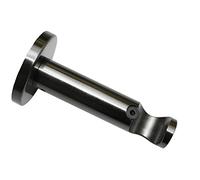 Gardinia Supporto con Piastra per Asta per Tende, 1 Supporto per Asta, Chiuso, Kit Montaggio Incluso, Serie Chicago, 20 mm Diametro, Titanio