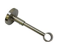 Gardinia 10011148 Supporto Chiuso per Asta, Metallo, Finitura Acciaio Inossidabile, 12x12x0.1 cm
