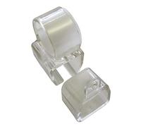 Gardinia Supporto con Tappi terminali per Guide a U, 2 Pezzi, plastica, Trasparente