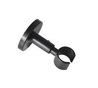 GARDINIA Supporto da Soffitto per Bastone per Tende, Con Base in Metallo, A 1 Corsia, Aperto, Materiale di Montaggio Incluso, Linea Chicago, Ø 20 mm, Nero Opaco