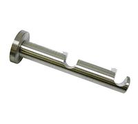 Gardinia Supporto Doppio per Binario a 2 Vie Aperto per Ø 12 mm Acciaio Inox 6/5 cm, 6/5 cm