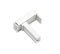 Gardinia Supporto Universale per serree e tapparelle, 2 unità, Assemblaggio Senza Viti e Senza Trapano, Bianco, Plastica, Regolabile 6-30 mm