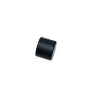 Gardinia, 2X terminali, Metallo, Matte, per Tende Tecniche Ø 16 mm, Nero Opaco, 2 unità