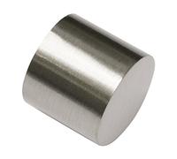 Gardinia 33173 Terminale per Asta, Metallo, Effetto Acciaio Inox, Ø 20 mm, 2 unità