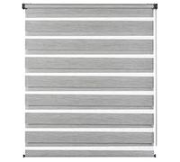 GARDINIA Tenda a rullo doppia de luxe, installazione a soffitto, parete o nicchia possibile, strisce trasparenti e opache, tutte le parti di montaggio incluse, grigio mélange, 80 x 180 cm (LxH)