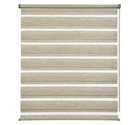 GARDINIA Tenda doppia a rullo deluxe, Montaggio a soffitto, a parete o in una nicchia, Con catenella laterale, Strisce trasparenti e opache, Incl. materiale di montaggio, Cappuccino mélange, 70x180 cm