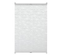 GARDINIA Tenda plissettata con morsetto di fissaggio, Opaca e pieghevole, Kit montaggio incluso, EASYFIX Tenda plissettata con due binari, Motivo floreale, Bianco, 80 x 130 cm (LxA)