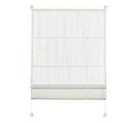 GARDINIA Tenda romana con morsetto, Trama intrecciata, Trasparente, Kit di montaggio incluso, EASYFIX Tenda romana a due binari, Bianco, 90 x 140 cm (LxA)
