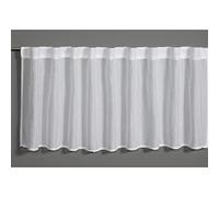 GARDINIA Tendina da Bistrot con Passanti Nascosti, Trasparente, Filtrante, Tendina a Pannelli, Voile Jacquard, 140 x 45 cm, Bianco