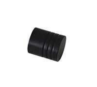 Gardinia Τerminali per bastoni per Tende, Metallo, Nero Opaco, Ø 2 cm, 2 unità