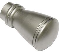 Gardinia Terminale Cono per bastoni per Tende Ø 20 mm, Linea Romana, Argento Satinato, 2 unità