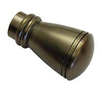 Gardinia 31379 Terminale Siro per Asta, Metallo, Bronzo, Ø 20 mm, 2 unità