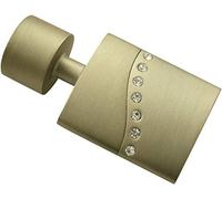 Gardinia Terminale Piatto per bastoni per Tende, 7 cm, con Brillantini, 2 Pezzi, incl. Materiale di Montaggio, Linea Kira