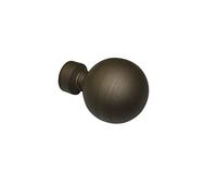 Gardinia Sfera, 2X terminali, Metallo, Cappuccino, per Tende Tecniche Ø 19 mm, 2 unità