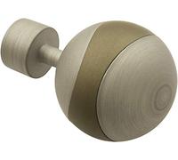 Gardinia Terminali a Sfera per bastoni per Tende, 7,5 cm, 2 Pezzi, incl. Materiale di Montaggio, Linea Kira