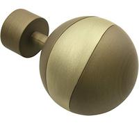 Gardinia Terminali a Sfera per bastoni per Tende, 7,5 cm, 2 Pezzi, incl. Materiale di Montaggio, Linea Kira